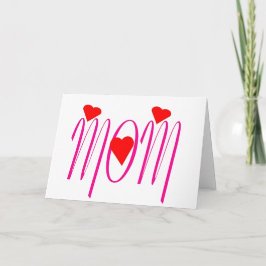 ママと赤いハート カード (正面)
