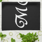 ママと赤いハート キッチンタオル (折り畳み)