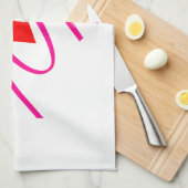 ママと赤いハート キッチンタオル (四つ折り)