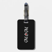 ママと赤いハート ラゲッジタグ (裏面縦)