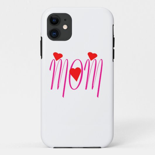 ママと赤いハート Case-Mate iPhoneケース (裏面)