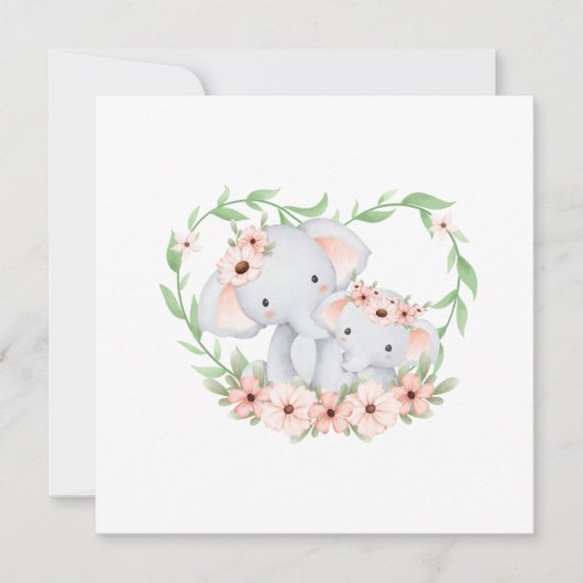 ママと赤ちゃんのカード 招待状 (正面)