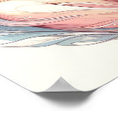 ママと赤ちゃんのミニマルパステルアート ポスター (角)