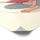 ママと赤ちゃんのミニマルパステルアート ポスター (角)