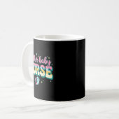 ママと赤ちゃんの看護チームのかわいいブルーの聴診器 コーヒーマグカップ (正面左)