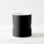 ママと赤ちゃんの看護チームのかわいいブルーの聴診器 コーヒーマグカップ (中央)