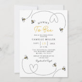 ママと赤ちゃんシャワーの手描き 招待状 (正面)