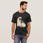 ママと赤ちゃんパグ フィット 731 Tシャツ (正面フル)