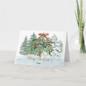 ママと赤ちゃんロバのスノー・クリスマスカード シーズンカード (裏面)