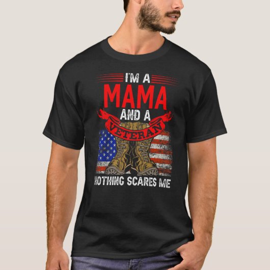 ママと退役軍人は何も親戚を恐れ誇りを持ったない Tシャツ (正面)