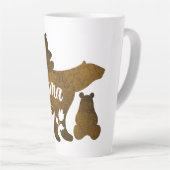 ママと2つの子のママ カフェラテマグ (右アングル)