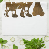 ママと2つの子のママ キッチンタオル (折り畳み)