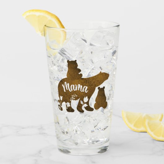 ママと2つの子のママ タンブラーグラス (アイス正面)