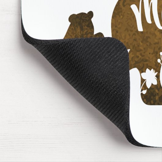 ママと4つの子供のプレゼントの母の子とクマ マウスパッド (コーナー)