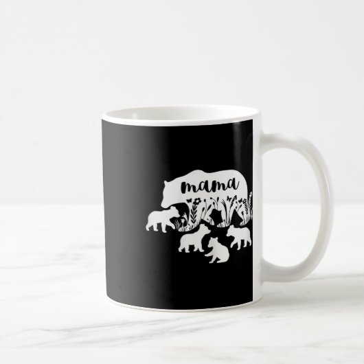 ママと4つの赤ちゃん母親の日ママ妊娠An コーヒーマグカップ (右)