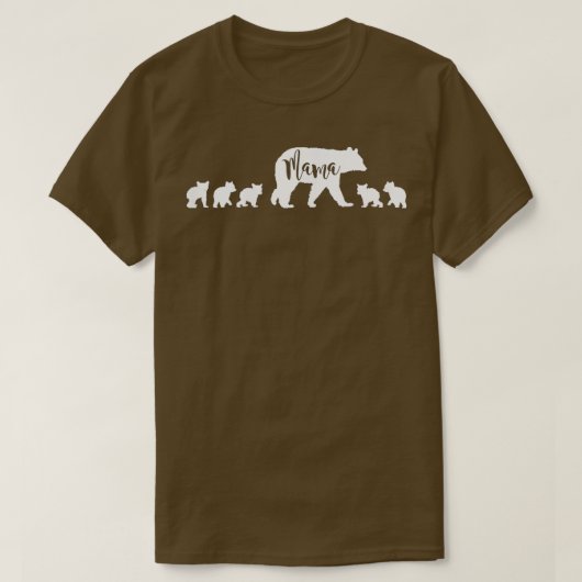 ママと5つの子供の母の母おもしろいギフト Tシャツ (デザイン正面)