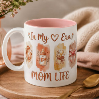 ママになったよコーヒーマグ In My Mom Era 水彩ギフト ツートーンマグカップ