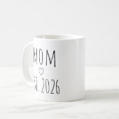 ママになった年をカスタマイズできるタイポグラフィ コーヒーマグカップ (正面左)