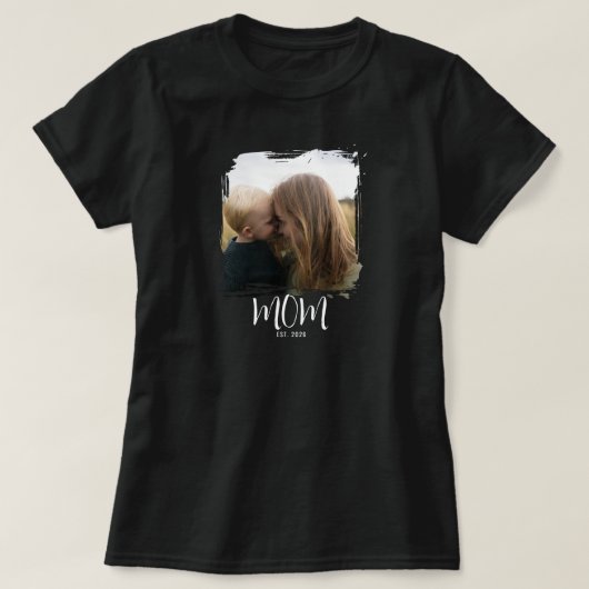 ママになった記念のスクリプトフォトTシャツ Tシャツ (デザイン正面)