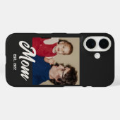 ママになった記念のブラックスクリプト写真 Case-Mate iPhoneケース (裏面 (横))