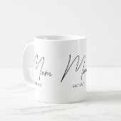 ママになった記念ギフト コーヒーマグカップ (正面左)
