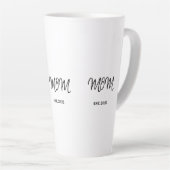 ママになった記念 二色ラテマグカップ カフェラテマグ (右アングル)
