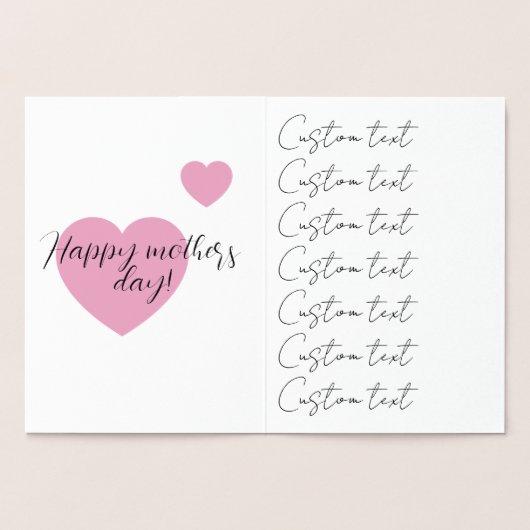 ママになってくれてありがとう！ 箔カード (内部)