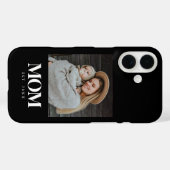 ママになりました ホワイトタイポグラフィー 写真ギフト Case-Mate iPhoneケース (裏面 (横))