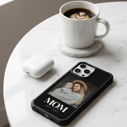 ママになりました ホワイトタイポグラフィー 写真ギフト Case-Mate iPhoneケース