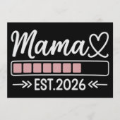 ママになりました。2026年妊娠発表ママ 招待状 (正面)