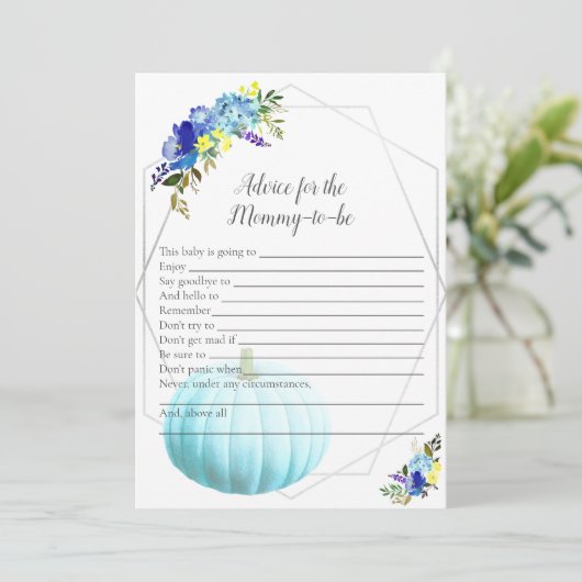 ママになるあなたへのアドバイス｜ブルー 招待状 (スタンド正面)