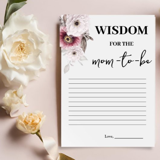 ママになるあなたへの花の知恵 ゲームカード 招待状