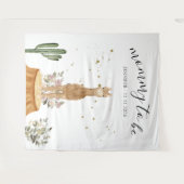 ママになるアルパカの背景 タペストリー (正面(横))