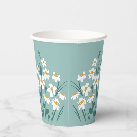 ママになるデイジーフローラベビーシャワー新生児 紙コップ (右)