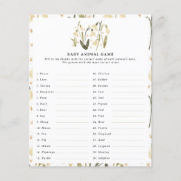 ママになるフローラ赤ちゃんシャワー新生児ゲーム チラシ