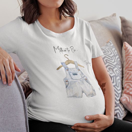 ママになるボーイ・ベビーシャワーのTシャツ Tシャツ