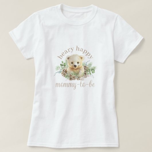 ママになるママ赤ちゃんシャワー妊娠 Tシャツ (デザイン正面)