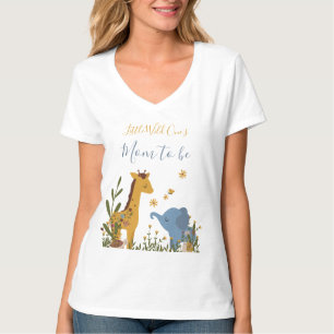 ママになるワイルドワン かわいい赤ちゃん動物たち Tシャツ