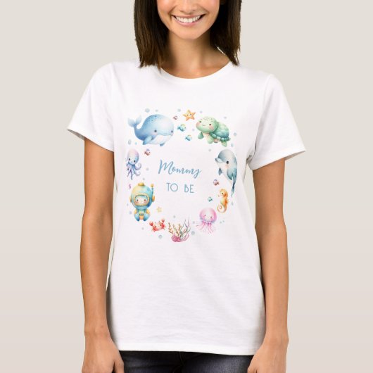 ママになる人と可愛い Tシャツ (正面)
