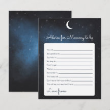 ママになる人へのアドバイス ベビーシャワーゲーム カード