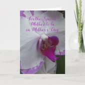 ママになる人へのオルキデーの花の母の日 カード (正面)
