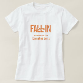 ママになる人へのフォールインバブシャワーギフト Tシャツ