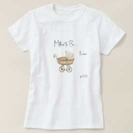 ママになる人へのヴィンテージ・ボヘミアンスタイルのベビーシャワーのTシャツ Tシャツ
