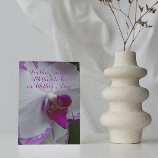 ママになる人へ オーキッド ブルーム フラワーマザーズデー カード