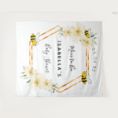 ママになる蜂の花幾何学模様ベイビーシャワー タペストリー (正面(横))