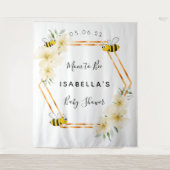 ママになる蜂の花幾何学模様ベイビーシャワー タペストリー (正面)