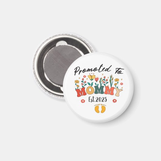 ママになる2025年: 新しい母親の記念品 マグネット (正面/裏面)