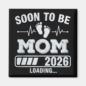 ママになる2026 ローディング中 妊娠発表 マグネット (正面)
