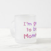 ママになる – ピンクと紫 フロストグラスマグカップ (正面左)