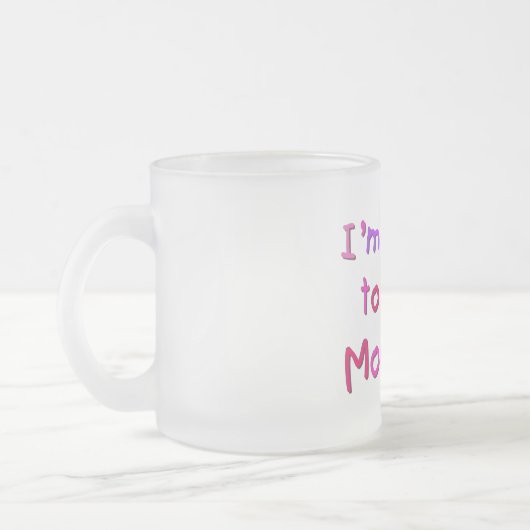 ママになる – ピンクと紫 フロストグラスマグカップ (左)